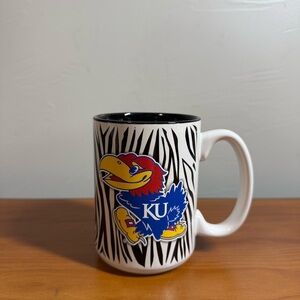 KU Kansas University Jayhawks Ceramic Coffee Mug 15oz NCAA Zebra Animal‎ Print
